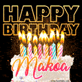 Makoa - Animated Happy Birthday Cake GIF for WhatsApp