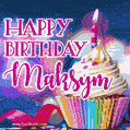Happy Birthday Maksym - Lovely Animated GIF