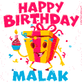 Funny Happy Birthday Malak GIF
