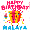 Funny Happy Birthday Malaya GIF