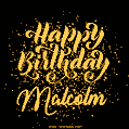 Happy Birthday Card for Malcolm - Download GIF and Send for Free