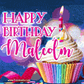 Happy Birthday Malcolm - Lovely Animated GIF