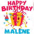 Funny Happy Birthday Malene GIF