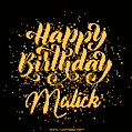 Happy Birthday Card for Malick - Download GIF and Send for Free