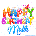 Happy Birthday Malik - Creative Personalized GIF With Name