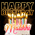 Malikhi - Animated Happy Birthday Cake GIF for WhatsApp