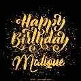 Happy Birthday Card for Malique - Download GIF and Send for Free
