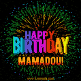 New Bursting with Colors Happy Birthday Mamadou GIF and Video with Music
