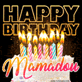 Mamadou - Animated Happy Birthday Cake GIF for WhatsApp