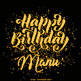 Happy Birthday Card for Manu - Download GIF and Send for Free