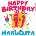 Funny Happy Birthday Manuelita GIF