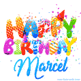 Happy Birthday Marcel - Creative Personalized GIF With Name