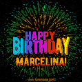 New Bursting with Colors Happy Birthday Marcelina GIF and Video with Music