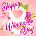 Women's Day March 8th Creative Animated Greeting Card (GIF)