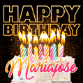 Mariajose - Animated Happy Birthday Cake GIF Image for WhatsApp