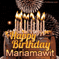 Chocolate Happy Birthday Cake for Mariamawit (GIF)