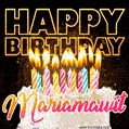 Mariamawit - Animated Happy Birthday Cake GIF Image for WhatsApp