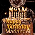 Chocolate Happy Birthday Cake for Mariangel (GIF)