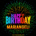New Bursting with Colors Happy Birthday Mariangel GIF and Video with Music