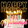 Mariangel - Animated Happy Birthday Cake GIF Image for WhatsApp
