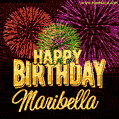 Wishing You A Happy Birthday, Maribella! Best fireworks GIF animated greeting card.