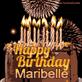 Chocolate Happy Birthday Cake for Maribelle (GIF)