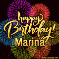 Happy Birthday, Marina! Celebrate with joy, colorful fireworks, and unforgettable moments. Cheers!