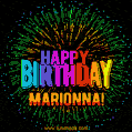 New Bursting with Colors Happy Birthday Marionna GIF and Video with Music