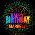 New Bursting with Colors Happy Birthday Markell GIF and Video with Music
