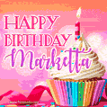 Happy Birthday Marketta - Lovely Animated GIF