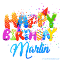 Happy Birthday Marlin - Creative Personalized GIF With Name