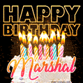 Marshal - Animated Happy Birthday Cake GIF for WhatsApp