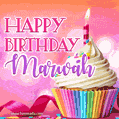 Happy Birthday Marwah - Lovely Animated GIF