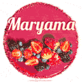 Happy Birthday Cake with Name Maryama - Free Download