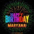 New Bursting with Colors Happy Birthday Maryana GIF and Video with Music