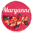 Happy Birthday Cake with Name Maryanne - Free Download