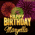 Wishing You A Happy Birthday, Maryella! Best fireworks GIF animated greeting card.