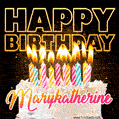Marykatherine - Animated Happy Birthday Cake GIF Image for WhatsApp