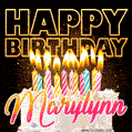 Marylynn - Animated Happy Birthday Cake GIF Image for WhatsApp