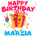 Funny Happy Birthday Marzia GIF