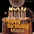 Chocolate Happy Birthday Cake for Masa (GIF)