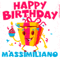 Funny Happy Birthday Massimiliano GIF