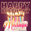 Masuyo - Animated Happy Birthday Cake GIF Image for WhatsApp