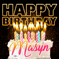 Masyn - Animated Happy Birthday Cake GIF Image for WhatsApp
