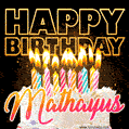 Mathayus - Animated Happy Birthday Cake GIF for WhatsApp