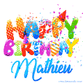 Happy Birthday Mathieu - Creative Personalized GIF With Name