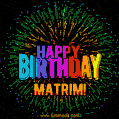 New Bursting with Colors Happy Birthday Matrim GIF and Video with Music
