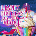 Happy Birthday Matt - Lovely Animated GIF
