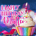 Happy Birthday Matteo - Lovely Animated GIF