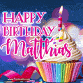 Happy Birthday Matthias - Lovely Animated GIF